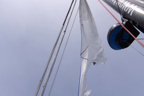 Spinaker Team Plastique :( / fot. A. di Benedetto / Team Plastique / Vendee Globe