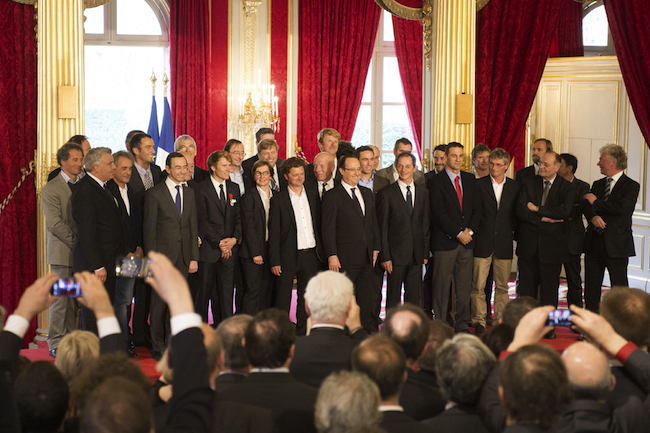 Żeglarze w Pałacu Elizejskim / fot. V. Curutchet / DPPI / Vendee Globe