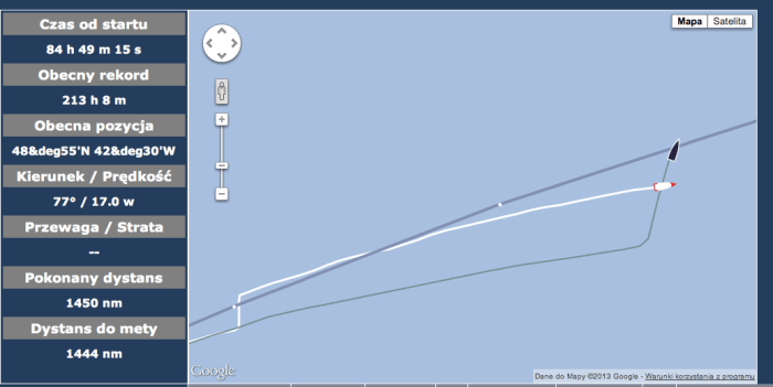Pozycja na 14.00 naszego czasu 1 lipca, półmetek / rys. NavSim