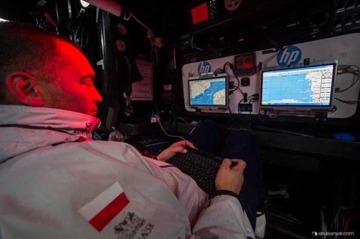 Napisanie długiego maila z pokładu nie jest proste, ale Gutek ma już niejaką wprawę :) / Fot.