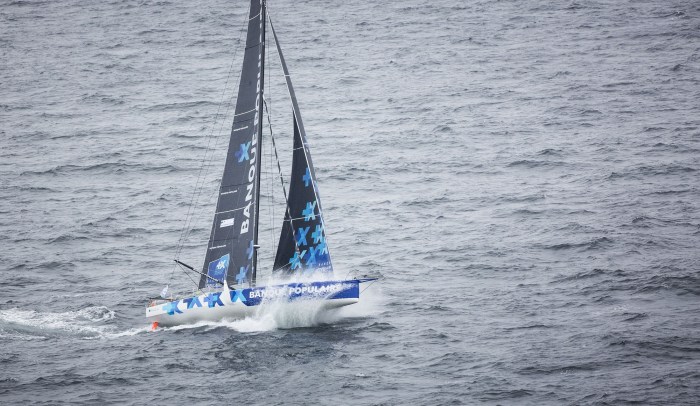The Transat Bakerly yacht race. The start of solo transatlantic race start from Plymouth UK - New York. USA. Image licensed to Lloyd Images