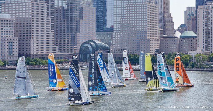 16_12072 ©Th.Martinez/Sea&Co/OSM. NEW YORK CITY - NEW YORK- USA. 29 MAY 2016. Start of NEW YORK-VENDEE (Les Sables d’Olonne) presented by Currency House & SpaceCode, (Single-Handed transatlantic sailing race from New York-USA to Les Sables-FRA -3100 NM .