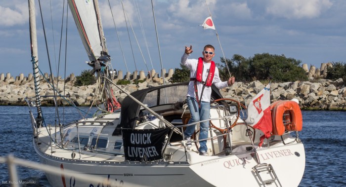 Jacek na swoim QUICK LIVENER. / Fot. K. Marjański