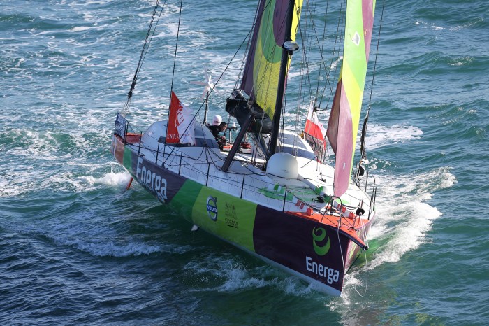SAILING - PRE VG 2012-2103 - LES SABLES D'OLONNE (FRA) - 06/11/2012 - PHOTO JEAN MARIE LIOT / DPPI / ENERGA - ENERGA - ZBIGNIEW GUTKOWSKI "GUTEK" - AERIAL VIEW -